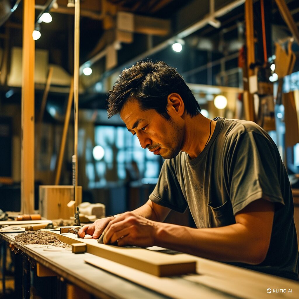 内装工事をしている人